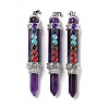 Chakra Theme Natural Amethyst Big Pendants G-I322-06P-01-1