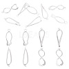 8Pcs 4 Styles Brass Ice Pick Pinch Bails KK-TA0002-48-2