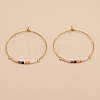 Glass Seed Beaded Hoop Earrings XS8443-5-1