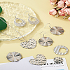 24Pcs 6 Style 304 & 201 Stainless Steel Pendants STAS-TA0004-79-24