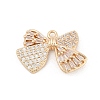 Brass Micro Pave Cubic Zirconia Pendants KK-U051-04G-02-1