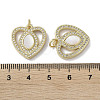 Brass Micro Pave Cubic Zirconia Pendants KK-G485-34I-G-3