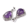 Natural Amethyst Pendants G-H283-04P-23-3
