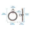 Tibetan Style Alloy Toggle Clasps PALLOY-TA0020-01-8