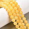Natural Yellow Jade Bead Strands X-G-K121-01-14mm-3