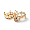 Brass Basket Pendant Setting with Prongs Mounting KK-WH0031-32G-01-1