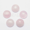 Natural Rose Quartz Cabochons G-P393-R20-10mm-2