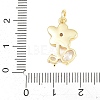 Brass Micro Pave Cubic Zirconia Pendants KK-F938-29G-02B-3