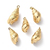 Electroplated Natural Conch Shell Pendants SSHEL-B002-01G-01-1