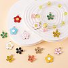 44Pcs 11 Colors Alloy Enamel Pendants ENAM-SZ0002-16-3