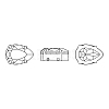Preciosa&reg MAXIMA Crystal Sew-On Cups LS-Y-PRC-SD18-00030-200-G-6