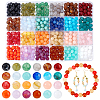  24 Colors Round Imitation Gemstone Acrylic Beads OACR-PH0004-09C-1