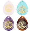 SUNNYCLUE 4Pcs 4 Style Natural & Synthetic Gemstone Pendants G-SC0001-71-1