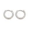 Brass Huggie Hoop Earrings KK-CBA8324-18D-P-5
