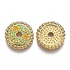 Brass Enamel Beads KK-B023-02G-B-2