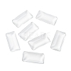 Transparent Rectangle Glass Cabochons X-GGLA-R025-38x19-4