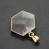 Natural Quartz Crystal Pendants G-D705-04G-3