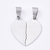 Non-Tarnish 201 Stainless Steel Split Pendants STAS-T048-05-2