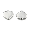 Tarnish Resistant 304 Stainless Steel Mirror Polished Finish Stamping Blank Tag Heart Pendants X-STAS-R063-02-1