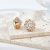 6Pcs Brass & Acrylic Rhinestone Cufflinks BUTT-DC0001-17B-5