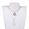 Natural Quartz Crystal Pendants Necklaces and Dangle Earrings Jewelry Sets SJEW-JS01025-5