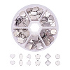 304 Stainless Steel Stamping Blank Tag Pendants Sets STAS-PH0007-01-1