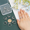 CHGCRAFT 10Pcs Adjustable Brass Finger Ring Components KK-CA0002-19-5