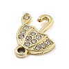 Alloy Rhinestone Pendants FIND-U026-10G-2