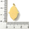 Ion Plating(IP) 304 Stainless Steel Pave Faceted Natural & Synthetic Mixed Gemstone Pendants FIND-Z028-40-4