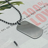 Stainless Steel Military Dog Tag Pendant Necklaces JF4506-3-1