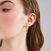 Brass Heart Dangle Stud Earrings with 925 Sterling Silver Pins for Women JE1091A-6