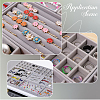 15 Grids Rectangle Wood Covered with Velvet Jewelry Trinket Display Trays AJEW-WH20054-062G-02-5