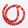 Natural Striped Agate/Banded Agate Bead Strands G-K166-13-10mm-2