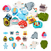 15Pcs 15 Style Food Grade Eco-Friendly Silicone Beads SIL-TA0001-58-8