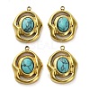 Dyed Synthetic Turquoise Pendants STAS-H438-10G-03-1