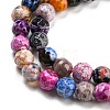 Dyed Natural Fire Crackle Agate Beads Strands G-G007-01C-4
