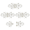 4Pcs Zinc Alloy Rhinestone Snap Lock Clasps FIND-FG0003-45B-1