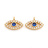Brass Micro Pave Cubic Zirconia Charms X-ZIRC-G169-07G-2