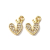 Brass Micro Pave Cubic Zirconia Pendants KK-B079-07G-1