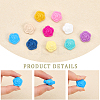 CHGCRAFT 40Pcs 10 Colors Food Grade Eco-Friendly Silicone Beads SIL-CA0001-46-5