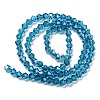 Transparent Electroplate Glass Beads Strands EGLA-A039-T3mm-A01-2