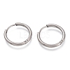 304 Stainless Steel Needle with 201 Stainless Steel Ring Huggie Hoop Earrings EJEW-L256-02A-P-1