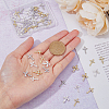 54Pcs 9 Style Zinc Alloy Rhinestone Cabochons MRMJ-HY0001-20-3