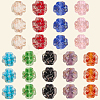 45Pcs 9 Colors Luminous Handmade Gold Foil Glass Beads Strands FOIL-PA0001-01-6