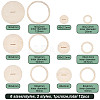 BENECREAT 12Pcs Wood Macrame Coaster Cutting Template DIY-WH0049-09-2