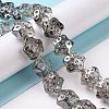 Transparent Electroplate Glass Beads Strands LS-GLAA-C025-01A-2