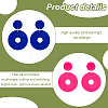 ANATTASOUL 6 Pairs 6 Colors Acrylic Donut Dangle Stud Earrings with Steel Iron Pins for Women EJEW-AN0004-38-3