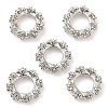 Rack Plating Brass Micro Pave Cubic Zirconia Beads KK-A186-01B-P-2