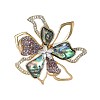 Alloy Rhinestone Brooch PW-WG722E4-01-1