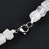 Natural Quartz Crystal Hexagon Prism Graduated Beaded Necklaces for Women Men NJEW-K388-03A-3